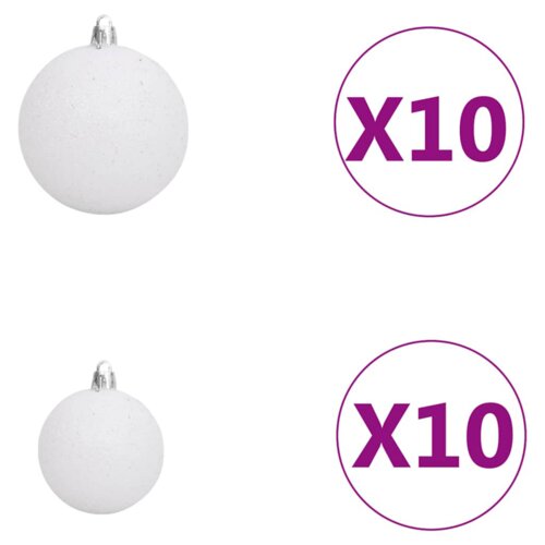  Mr&amp;scaron;ava božićna jelka s 300 LEDs &amp;amp;amp Set kuglica &amp;amp;amp pahulje zeleni 240 cm Slike
