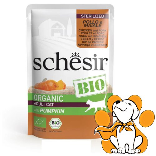 Schesir cat Bio Organic Chicken And Pork With Pumpkin 85g, Hrana Za Mačke Cene