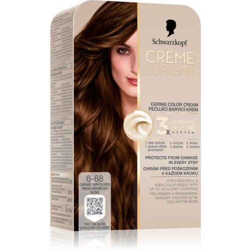 Schwarzkopf 6-68 karamel tamno plava boja za kosu Slike