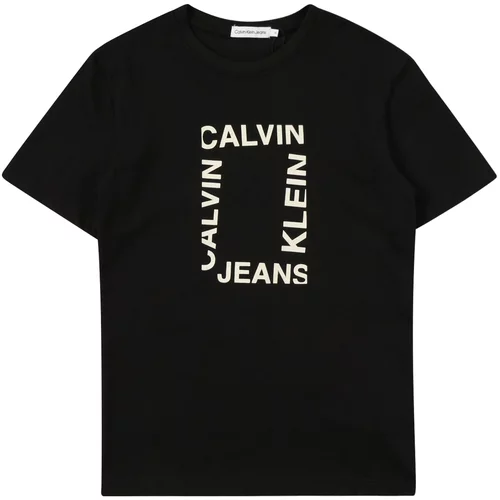 Calvin Klein Jeans Majica 'MAXI HERO' črna / off-bela