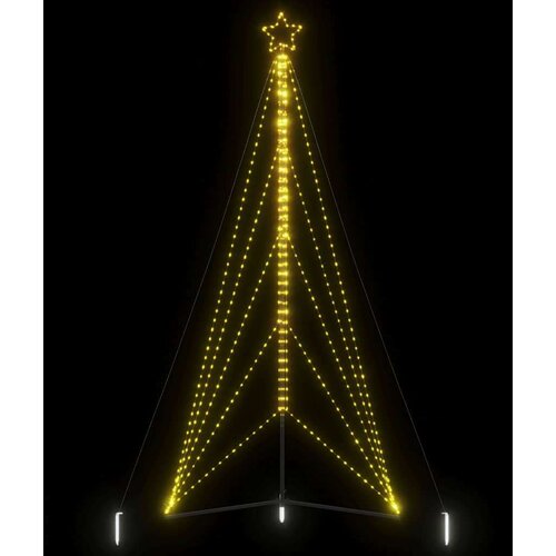 vidaXL Lučke za novoletno jelko 615 LED diod hladno tople bele 404,5cm Cene