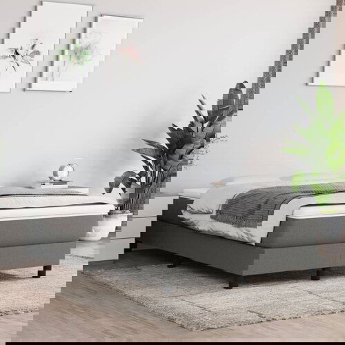 The Living Store Box spring postelja z vzmetnico temno siva 120x200 cm blago - Box Spring Postelja, (21517083) Slike