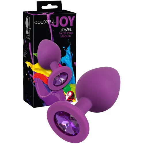You2Toys colorful joy jewel plug medium purple