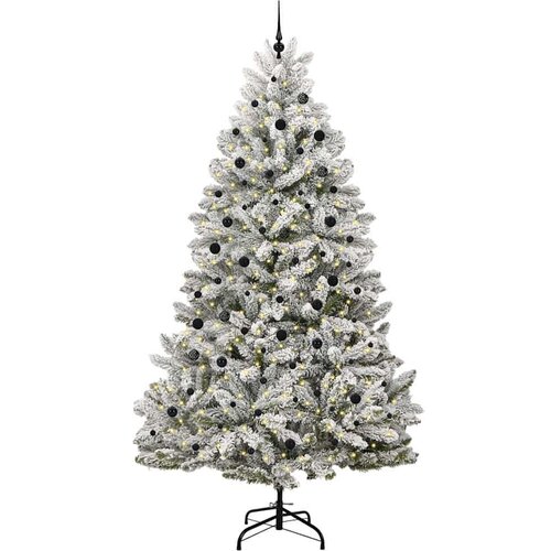 VidaXL Umjetno božićno drvce Zelena i bijela 300 cm PVC i metal Slike