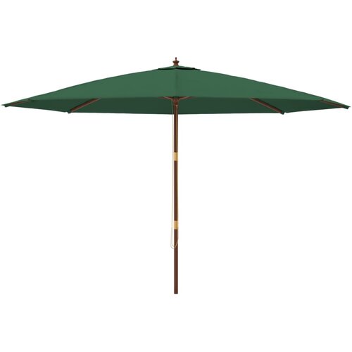  Vrtni suncobran s drvenim stupom zeleni 400 x 273 cm Slike