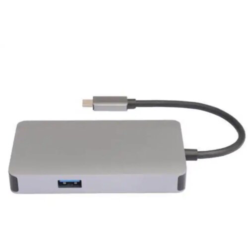 E-green Adapter konverter USB Tip C 3.1 - HDMI/VGA/2xUSB 3.0/RJ45/Tip C Cene