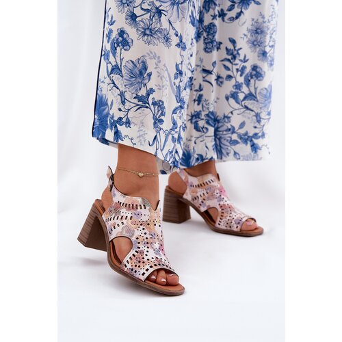 Boto Cutout Women's Sandals On Heel Multicolor Tosine Cene