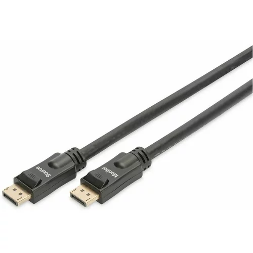 Digitus displayport kabel z ojačevalcem 15m 4K 60Hz črn AK-340105-150-S