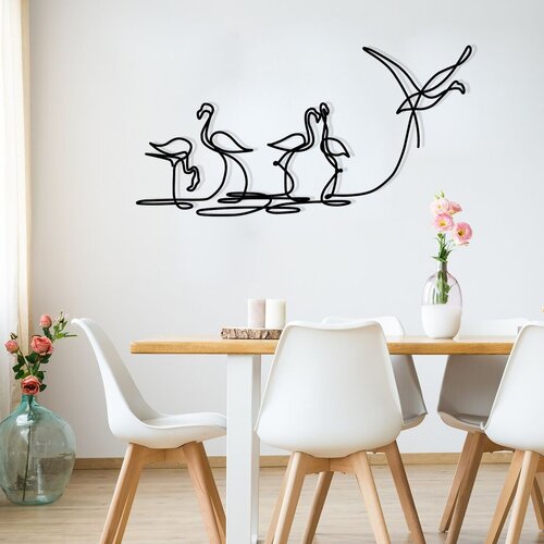 Wallity zidna dekoracija flamingo 316 m, 115 x 58,5 cm, crna Cene