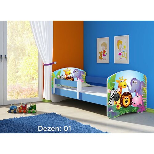 ACMA dečiji krevet II 140x70 + dušek 6 cm BLUE1 Slike