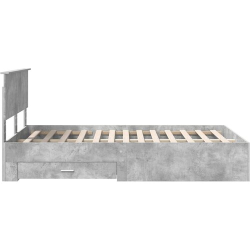  Krevetna konstrukcija s ladicama Betonska siva 120 x 200 cm Slike