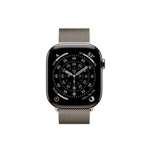 Apple watch S11 cellular 46mm natural titanium case with natural milanese loop - m/l (mfd04rk/a) Cene