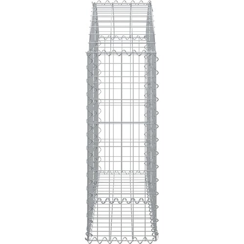  Gabionska ko&amp;scaron;ara s lukom 100 x 30 x 80/100 cm pocinčano željezo Slike