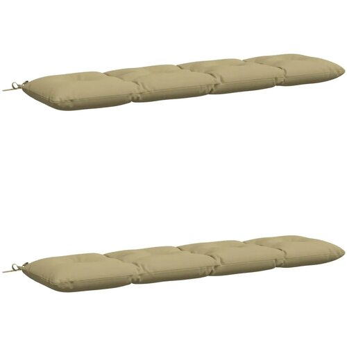  Jastučići za klupe VIANEN 2 kom. 100% poliester Svijetlo zelena - Svijetlo zelena 160 x 40 x 12 cm Slike