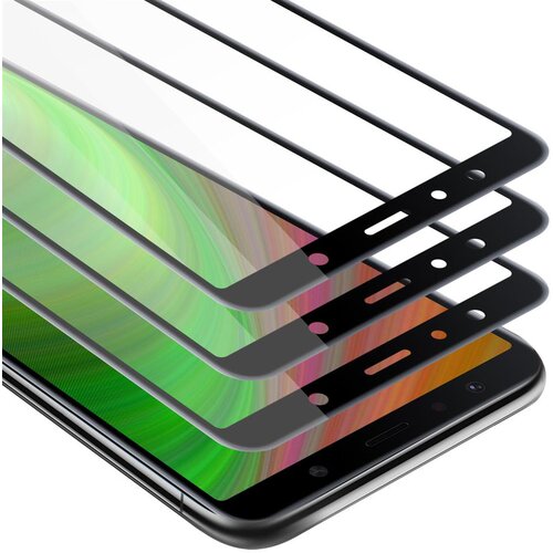 Cadorabo 3x Celozaslonska zaščitna folija, združljiva z Samsung Galaxy A7 2018 - Zaščitna folija v transparentno s čarno - 3-pack Kaljeno steklo za zaščito zaslona s trdoto 9H in 3D dotikom, (20553304) Cene