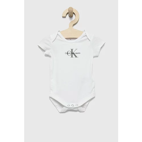 Calvin Klein Jeans Body za dojenčka bela barva