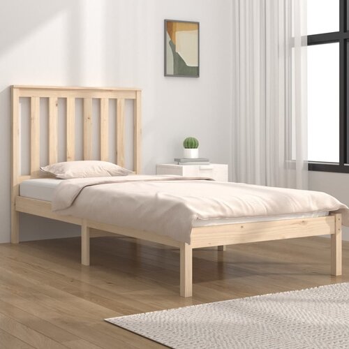  The Living Store Posteljni okvir iz trdne borovine 75x190 cm - Posteljni Okvir, (21501317) Slike