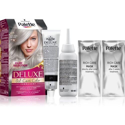 Schwarzkopf Palette Deluxe permanentna barva za lase odtenek U71 Frosty Silver Cene