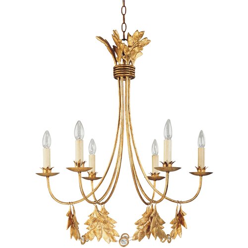 Elstead Lighting Elstead Sweet Olive Lestenec s 6 lučmi, zlata barva, E14, (22099794) Slike