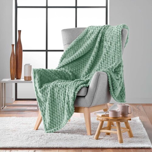 Douceur d int&amp;eacute;rieur Svijetlo zelena deka od mikroflanela 125x150 cm Mini Frosty &amp;ndash; Slike