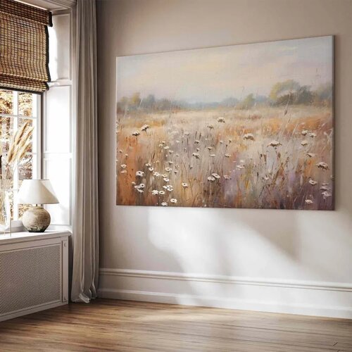  XXL slika - Impressionist meadow &amp;ndash; field landscape in a pastel colour palette 220x147 Slike