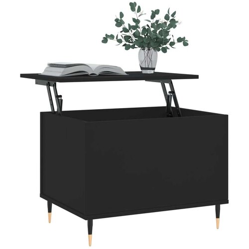  Stolić za kavu crni 60 x 44 5 x 45 cm od konstruiranog drva Slike