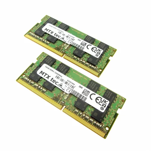MTXtec 32GB komplet 2x 16 GB SODIMM DDR4 PC4-25600 3200MHz 260pin pomnilnik za prenosnik, (20481036)