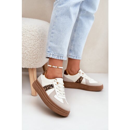 Boto Women's Platform Sneakers Leopard Beige Lincidi Cene