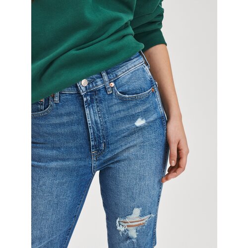 GAP Women's blue jeans high rise cigarette Cene