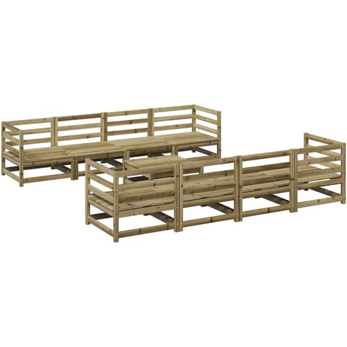  9-dijelni set vrtnih sofa od impregnirane borovine Slike