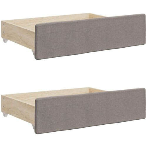 VidaXL Dnevni krevet na razvlačenje smeđesivi 100 x 200 cm od tkanine Slike