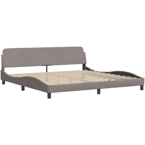 VidaXL Okvir za krevet bez madraca smeđesivi 200x200 cm od tkanine - Sivo-smeđa 200 x 200 cm Slike