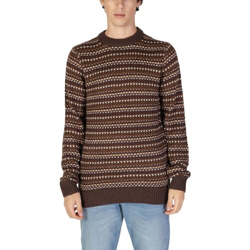 Only & Sons Puloverji ONSMUSA REG 3 STRUC CREW KNIT 22027268 Kostanjeva Cene