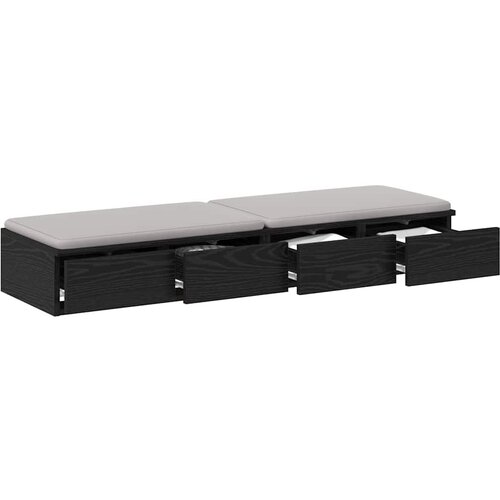  Ladice za krevet s ladicama Crni hrast 120 x 36,5 x 16,5 cm Slike