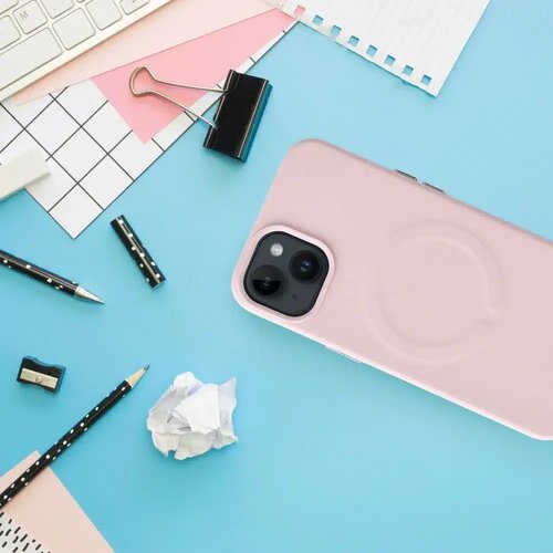 Roar kožna Mag Case maska kompatibilna s MagSafeom &amp;ndash; za iPhone 12 pink Slike