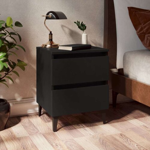  Noćni ormarići 2 kom crni 40 x 35 x 50 cm od iverice Cijene