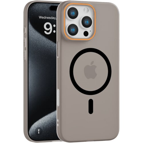 Apple matte color magsafe maska za iphone 15 pro max &ndash; siva Cene