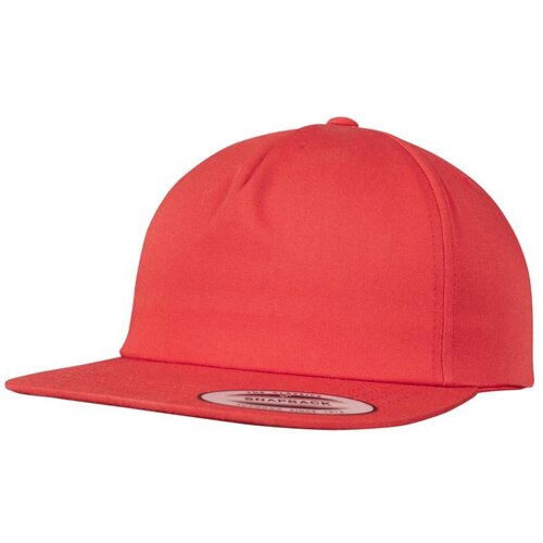 Flexfit unstructured 5-Panel snapback red Slike