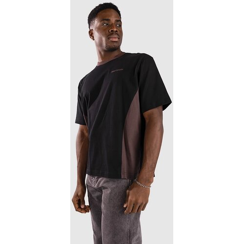 Blue Tomato Boxy Two Tone Ringer T-shirt black / cocoa powder Slike