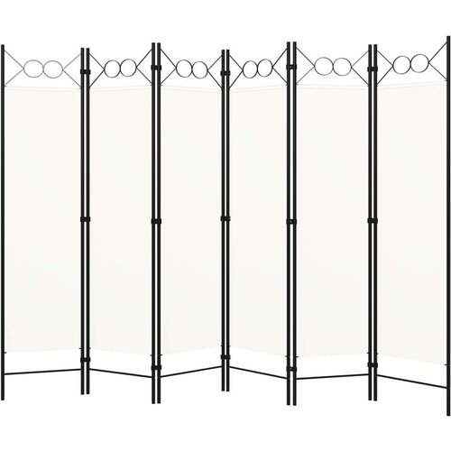 vidaXL Paravan 6-delni kremno bel 240x180 cm Cene