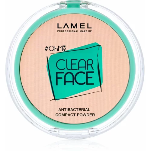 LAMEL OhMy Clear Face kompaktni puder z antibakterijskim dodatkom odtenek 403 Rosy beige 6 g