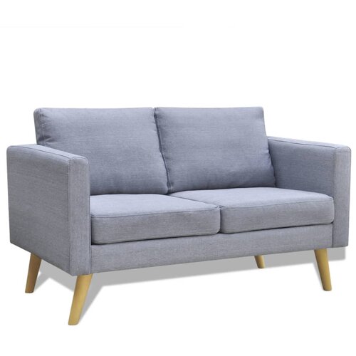 Maison Chic Komplet kavč - Sofa - Kanapeev dvosed in trosed iz blaga svetlo sive barve, (21727802) Slike