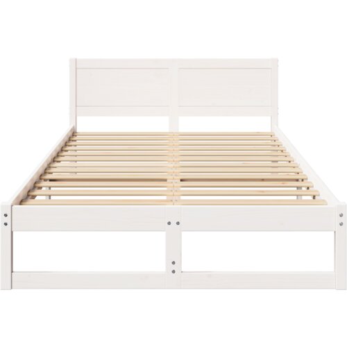  Okvir za krevet Bijela Drvo 120 x 200 cm Izdržljiv Slike