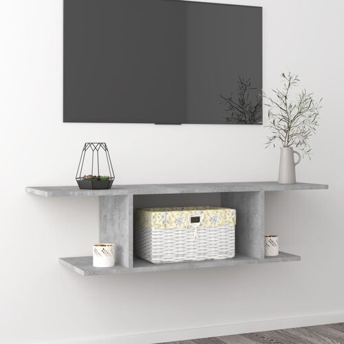The Living Store Stenska TV omarica betonsko siva 103x30x26,5 cm - TV Omarica, (21375434) Cene