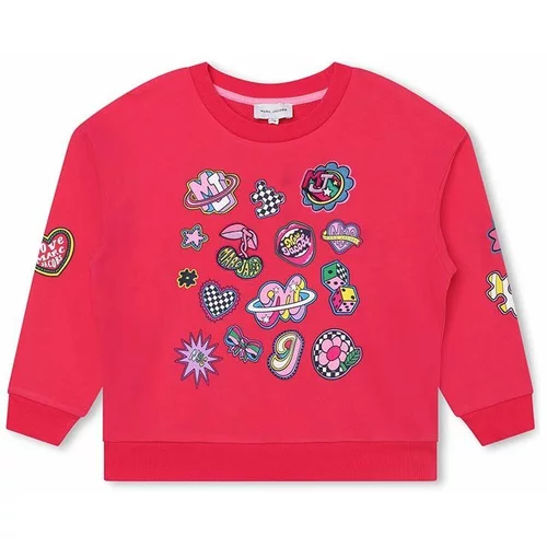 Marc Jacobs Otroški bombažen pulover rdeča barva
