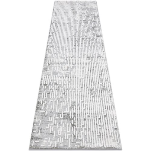 RugsX Preproge Preproga AKRIL VALS 3943 Overdubbed labirint siva 80x300 cm Siva Cene