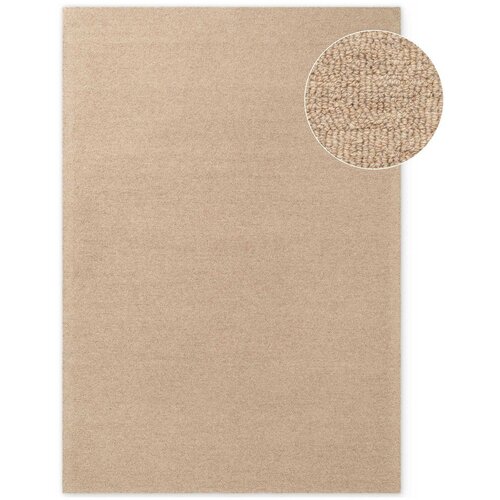 Elle Decoration Ročno tkana volnena preproga v naravni barvi 140x200 cm Puristic Knots &ndash; Cene