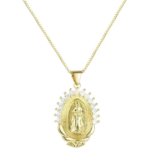 Ogrlica Medaljon Djevica Marija - Zlatna / Tip3 KP29903 Cijene