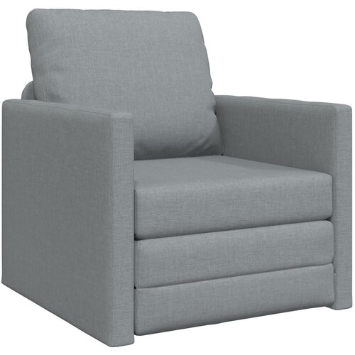 VidaXL Podni Sofa Krevet 2-u-1 Svijetlosiva 74x77x81 cm Tkanina Slike