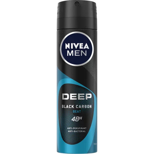 Nivea Men Deep Black Carbon Beat 48H antiperspirant deodorant v spreju 150 ml za moške